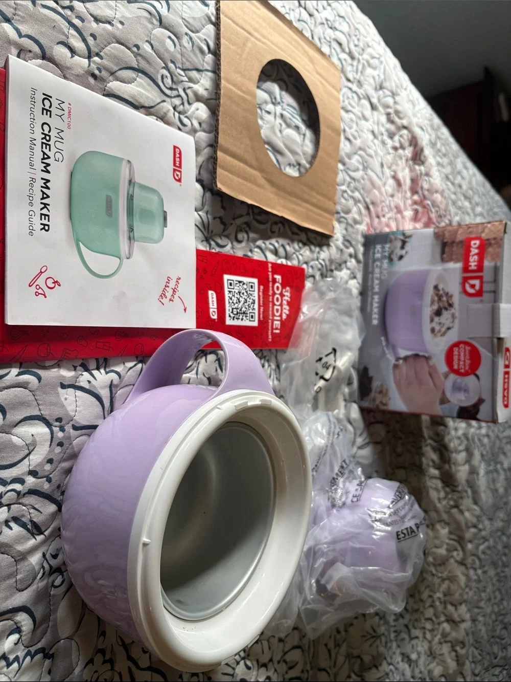 Dash Single-Serve Ice Cream Mug Maker - Lavender and White